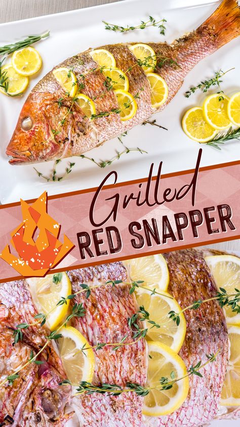 Whole Snapper Recipes, Whole Red Snapper Recipes, Cooking Red Snapper, Whole Red Snapper, Red Snapper Recipe, Red Snapper Fish, Grilled Red Snapper, Red Snapper Recipes, Whole Fish Recipes