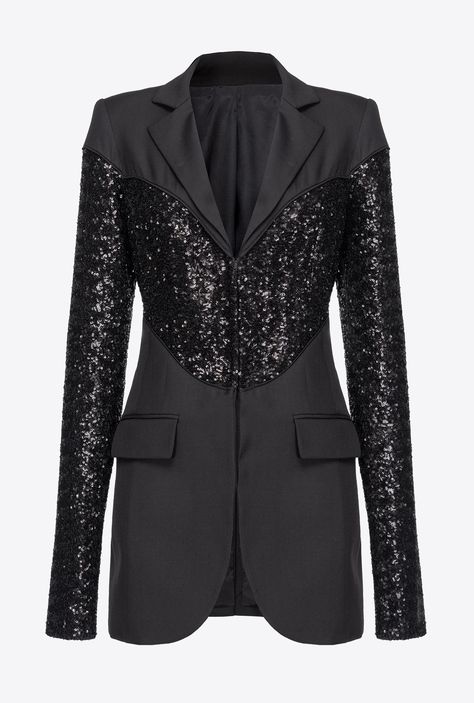 Sequins Blazer, Dinner Dress Classy, Sequin Blazer, Sequin Outfit, Sequin Embroidery, Work Uniforms, Sequin Jacket, Mom Dress, Designer Dresses Indian