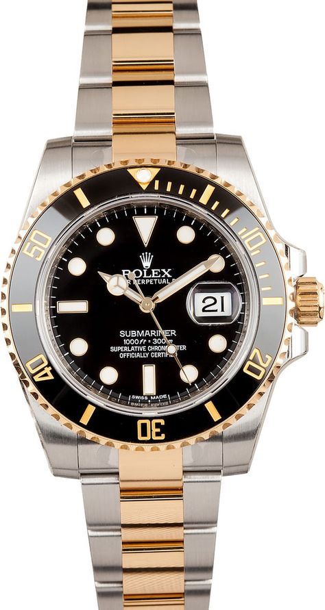 Rolex Submariner Black Gold, Used Rolex Submariner, Rolex Submariner Black, Rolex Watches Submariner, Submariner Watch, Nice Watches, Rolex Usa, Used Rolex, Wrist Candy