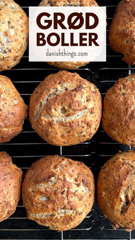 De bedste grødboller – nemme hurtige boller - Danish Things Quick Buns, Danish Recipes, Food Baking, Danish Food, Flutes, Bread Baking, Quick Easy, Muffins, Bread