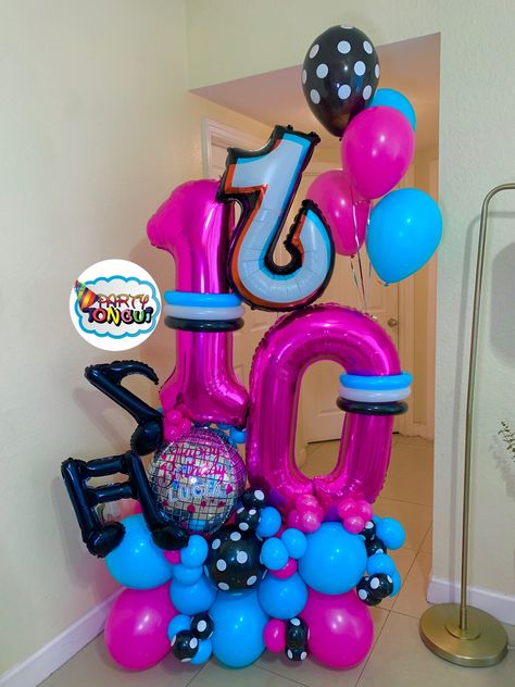 Tiktok Balloons, Roller Skate Balloon, Ballon Buquet, Tiktok Party, Balloon Arrangement, Surprise Birthday Decorations, Roller Skating Party, Birthday Party Theme Decorations, Balloon Arrangements