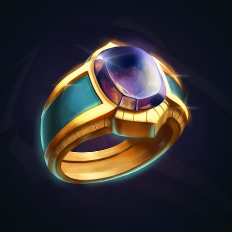 Fantasy Ring Art, Magic Ring Art, Ring Fantasy Art, Dnd Ring, Game Gem, Idle Game, Ring Icon, Fantasy Ring, Casual Art