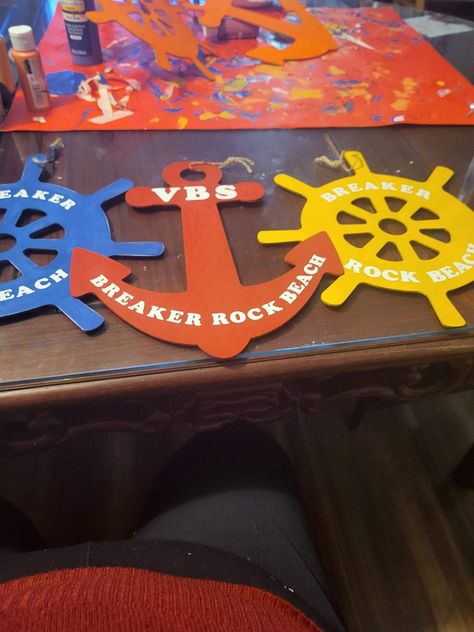 Vbs Diy, Breaker Rock Beach Vbs 2024, Breaker Rock Beach Vbs, Vbs Ocean Theme, Breaker Rock Beach, Ocean Vbs, Diy Lighthouse, Vacation Bible School Craft, Vacation Bible School Themes