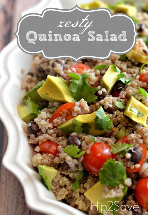 Zesty Cilantro Lime Quinoa Salad Recipe – Hip2Save Lime Quinoa Salad, Zesty Quinoa Salad, Cilantro Lime Quinoa, Lime Quinoa, Quinoa Salad Recipe, Lunch Wraps, Quinoa Salad Recipes, Quinoa Recipes, Cilantro Lime