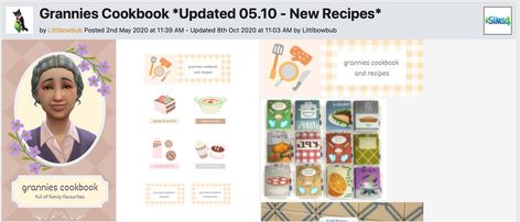 New recipes for your sims Granny Cookbook Sims 4, Sims 4 Cookbook, Ts4 Mod, Mini Eggs Cake, Mocha Smoothie, Baby Reveal Cakes, Lox And Bagels, Pie And Mash, Sushi Platter