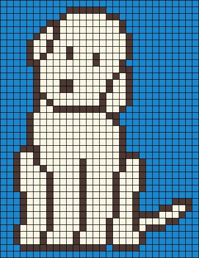 Dog Alpha Pattern, Dogs Poodle, Bead Templates, Cozy Crochet Patterns, Make Friendship Bracelets, Easy Pixel Art, Pixel Crochet, Pixel Art Grid, Doodle Dog