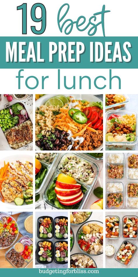 Reduce lunchtime stress with these 19 best meal prep ideas for lunch. Whether you’re trying to eat healthier or save money, these easy make-ahead lunches are the perfect solution for a grab-and-go stress-free lunch. Meal Prep Ideas For Lunch, Grab And Go Lunch, Ideas For Lunch, Quick Meals For Kids, Lunch On A Budget, Best Meal Prep, Meal Prep Ideas, Make Ahead Lunches, Lunch Idea