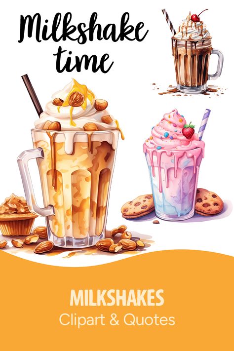 20 Milkshakes Clipart & Ready-to-Use Quotes to discover by clicking on the link Milkshake Quotes, Milkshake Clipart, Being Used Quotes, Milkshakes, Summer Design, Inspiring Quotes, Inspirational Quotes, Clip Art, United States