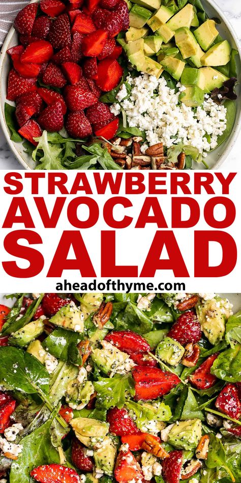 Strawberry Avocado Salad, Strawberry Avocado, Avocado Salad Recipes, Strawberry Salad, Summer Salad Recipes, Healthy Ideas, Summer Salad, Avocado Recipes, Poppy Seed