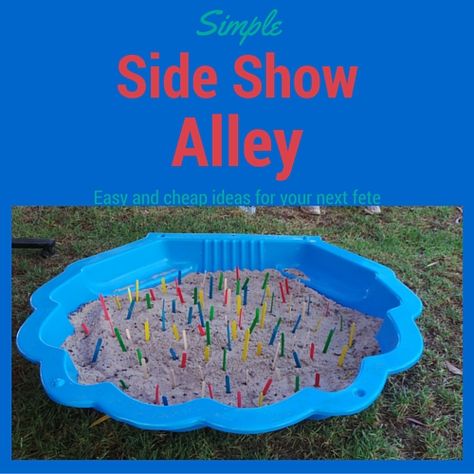 Side Show Alley is an essential part of school fete - try these ideas which are cheap and easy to set up. Summer Fair Stalls, Fundraising Carnival, Cheap Carnival Games, Christmas Fayre Ideas, Games For School, Fundraising Games, Fete Ideas, Christmas Fair Ideas, Pta Fundraising