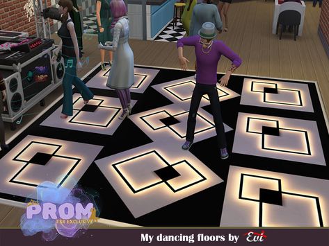 The Sims Resource - My dancing floors Sims 4 Dance Floor, Prom Theme, Dance Shorts, Broken Leg, Sims 4 Cc, The Sims Resource, Sims Resource, The Sims 4, Sims Cc