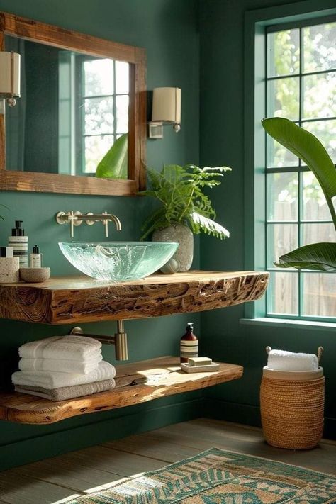 Peaceful Bathroom Decor, Water Themed Bathroom, Aqua Bathroom Ideas, Clawfoot Tub Ideas, Afrohemian Decor, Small Baths, Bathroom Colours, Bathroom Revamp, Decor Bathroom Ideas