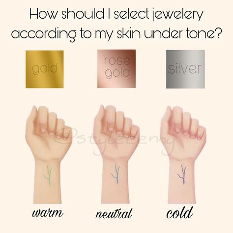 stylemy |stil danışmanı | Which jewelry color suits you according to your skin undertone? Why do some color jewelery not suit everyone? Does the visual show you… | Instagram Warm Skin Tone Colors, Face Makeup Guide, What Colours Suit Me, Colors Pallets, Neutral Skin, Glasses For Face Shape, Vintage Makeup Looks, Neutral Skin Tone, Makeup Order