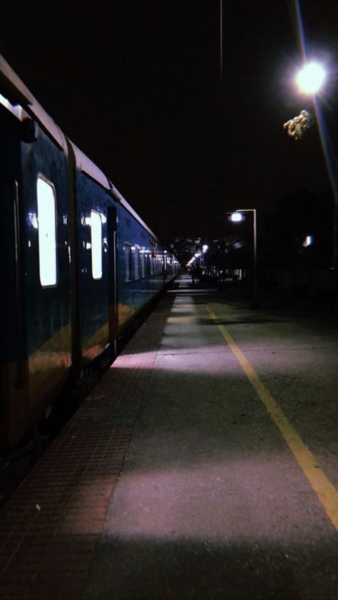 Indian Railways Aesthetic, Train Travel Aesthetic Indian, Railway Station Snapchat Story, Night Railway Station Snap, Indian Train Travel Photography, Indian Railway Station Photography, Indian Railways Photography, Travel Aesthetic Indian, Indian Train Photography