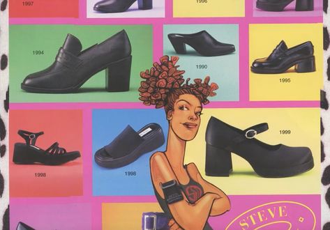 Everyone Had Steve Madden’s “Slinky” Shoes In The '90s — But That Wasn’t Even His First Hit Style 90s Steve Madden Shoes, 1990s Shoes, Steve Madden Slinky, Steve Madden Slides, Late 80s, Childhood Nostalgia, My Memories, The Memories, Early 2000s