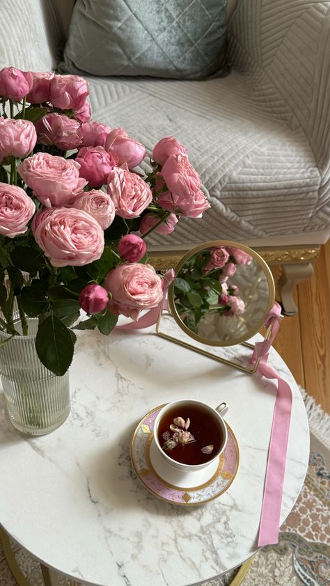 Tea And Flowers Aesthetic, Tea And Flowers, Flowers Aesthetic, Tea, Flowers