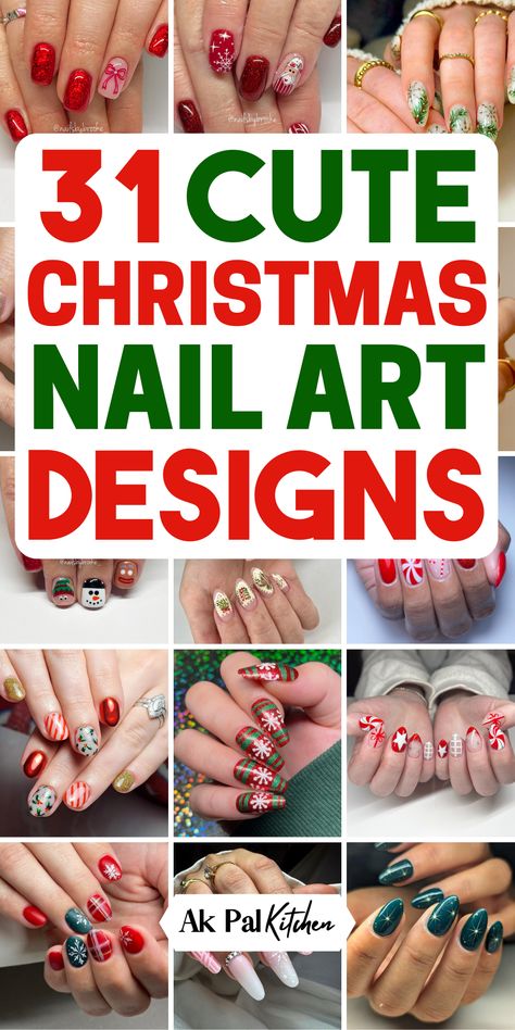 Get festive with these adorable Christmas nail art ideas! From red and green Christmas nails to glittery snowflake nail designs, these holiday nails are perfect for the season. Try cute Christmas tree nail art, candy cane nails, or even Santa Claus nails and reindeer nail designs for a fun and festive look. Whether you’re going for glitter Christmas nails or classic winter nail ideas like Snowman nail designs, these cute Christmas nails will keep merry and bright! Christmas Painted Nails Simple, Santa Clause Nails Design, Grinch Nails Designs Acrylic, Christmas Nail Designs Snowman, Christmas Tree Nail Designs Simple, Christmas Nail Ideas Red And Green, Christian Christmas Nail Art, Christmas Ornaments Nails, Christmas Tree Nail Ideas