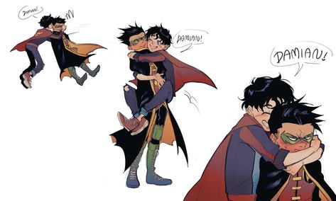 Superman X Batman, Robin Comics, Batman Funny, Dc Comics Superheroes, Arte Dc Comics, Dc Comics Artwork, Batman Comic Art, Damian Wayne, Batman Family