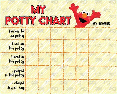 Elmo Potty, Potty Training Sticker Chart, Printable Potty Chart, Potty Training Stickers, Potty Training 101, Potty Training Reward Chart, Potty Training Help, Boys Potty, Toddler Reward Chart