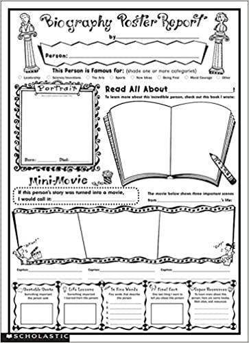 Instant Personal Poster Sets: Biography Report: 30 Big Write-and-Read Learning Posters Ready for Kids to Personalize and Display With Pride!: Amazon.ca: Scholastic: Books Biography Poster, Biography Report Template, Biography Book Report Template, Biography Book Report, Second Grade Books, Book Report Template, Biography Report, Biography Template, 3rd Grade Books