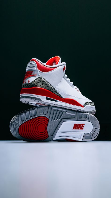 Straight from '88🔥 The Air Jordan 3 'Fire Red' releases this Saturday 9/10. Click the link in our bio to enter the draw. Enter now: https://feature.com/collections/current-releases Jordan Shoes Wallpaper, Jordans Sneakers Outfit, Balenciaga Adidas, Shoes Fashion Photography, Adidas Boots, Shoes Wallpaper, Nike Air Jordan Shoes, Creative Shoes, All Nike Shoes