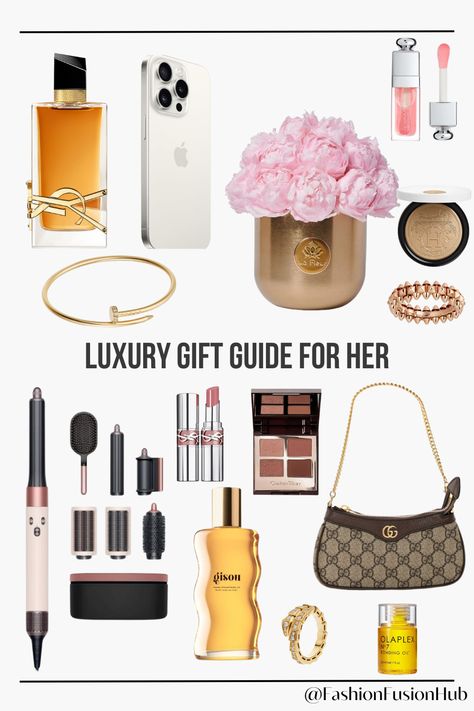 Looking for the perfect luxury gift for her? 🎁 This Luxury Gift Guide features must-have premium items she’ll love, from designer handbags to high-end beauty products and the latest tech gadgets. Whether it's for a birthday, anniversary, or just because, these carefully curated items are sure to impress. From elegant jewelry to luxurious fragrances, give her the gift of indulgence. 🌸✨ #LuxuryGifts #GiftGuideForHer #DesignerHandbags #LuxuryBeauty #GiftIdeasForHer #LuxuryFragrances #HighEndGifts Gift Ideas Expensive, Luxury Presents, Christmas Luxury, Latest Tech Gadgets, Luxury Gifts For Her, Expensive Gifts, Dream Gift, Glam Girl, Beauty Makeup Tips