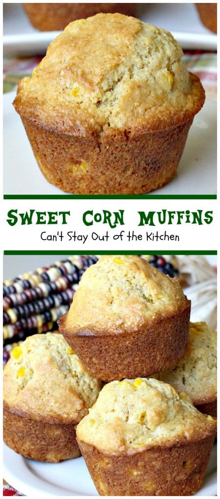 Sweet Corn Muffins, Cornmeal Muffins, Muffins Blueberry, Muffin Tops, Muffin Tin Recipes, Banana Chocolate Chip Muffins, Corn Muffins, Zucchini Muffins, Corn Recipes