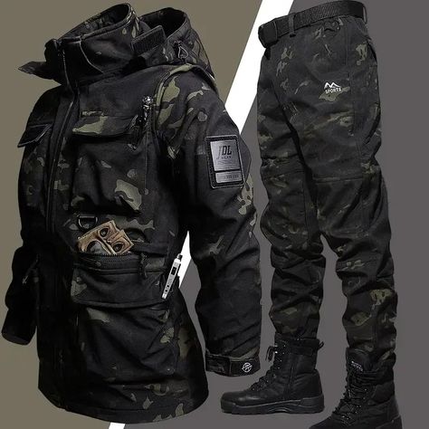 Look what I found on AliExpress Fishing Suit, Camouflage Suit, Tactical Wear, Waterproof Jacket Men, Combat Gear, Tactical Clothing, Suit Men, Military Gear, Waterproof Jacket