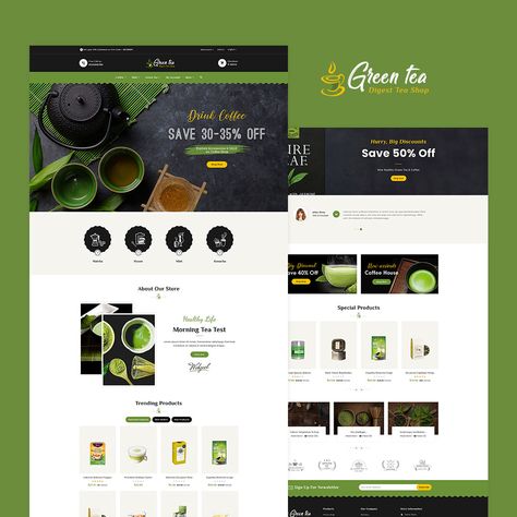 Discover the beauty of Ayurvedic Green Tea with our stunning ecommerce theme designed for food and restaurant websites. This elegant layout combines the essence of Ayurveda medicine and modern design for a captivating tea website. Perfect for showcasing your green tea coffee offerings, it enhances user experience while providing SEO optimization. Elevate your restaurant web presence with this vibrant theme. Tags: #EcommerceWebsiteLayout #Ayurveda #GreenTea #RestaurantDesign #FoodWebDesign #UXInspiration Ecommerce Website Layout, Ayurveda Medicine, Green Tea Coffee, Tea Website, Restaurant Website Design, Food Web Design, Restaurant Web, Down Wedding Hairstyles, Ux Inspiration