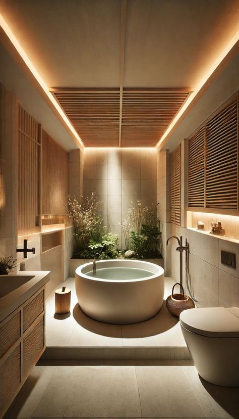 40+ Cozy Zen Bathroom Ideas to Create a Relaxing Oasis 69 Coastal Floor Lamps, Zen Bathroom Ideas, Spa Bathroom Design, Spa Inspired Bathrooms, Spa Style Bathroom, Spa Like Bathrooms, Rustic Floor Lamps, Rustic Floor, Wooden Floor Lamp