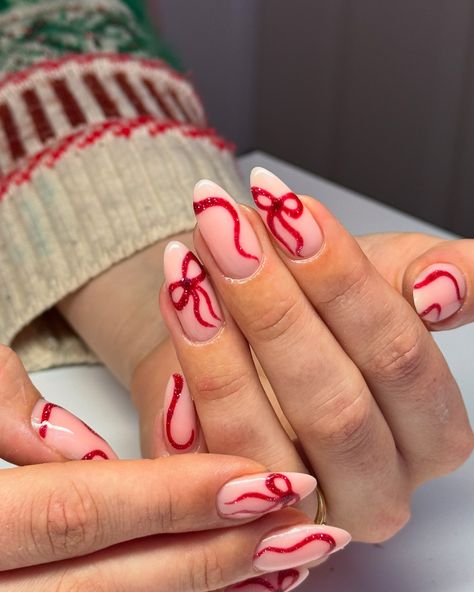 me: would you like them gift wrapped?𝜗𝜚˚⋆ 🏷️ Tier 1 Art products @kiaraskynails lovebite @the_gelbottle_inc @lucypastorellitools_ 🔖 bow nails, ribbon nails, Christmas nail ideas, Christmas nail inspo, Christmas nail art, #coventrynails #biabcoventry #nailsnailsnails #nailsofinstagram #nailsmagazine #instanails #nailsofinsta #nailsexplorepage #redglitternails #viralnails Nail Inspo Christmas, Letter Nails, Nail Ideas Christmas, Ribbon Nails, Christmas Nail Inspo, Bow Nails, Red Nails Glitter, Christmas Nail Ideas, Tier 1