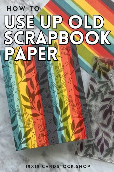 Wondering how to use up old scrapbook paper? Use your scrapbook stash with these clever tips for using old scrapbook paper. Designer Kate uses several different methods to freshen up old papers and make them extra cool. This is a great idea for buy nothing craft challenges. Diy Crafts With Scrapbook Paper, Use Up Scrapbook Paper, Creative Scrapbook Ideas Diy Projects, Scrapbook Paper Crafts To Sell, Uses For Scrapbook Paper, Crafts Using Scrapbook Paper, Card Making With Scraps, Scrapbook Paper Cards, Crafts With Scrapbook Paper