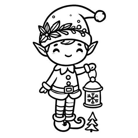 Christmas Coloring Pages Elf Elves 01 Elf Coloring Pages Free Printable, Elf Doodle, Santa Claus Coloring Pages, Nicu Crafts, Santa Claus Coloring, Elf Coloring, Snowman Coloring, Snowman Coloring Pages, Free Christmas Coloring Pages