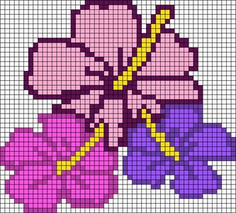 Graphgan Patterns, Minecraft Barn, Needlepoint Flowers, Cross Stitch Beginner, Tunisian Crochet Patterns, Cute Nature, Flowers Cute, Perler Bead Templates, Pixel Drawing