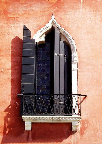 ajar | intricate window detail July 1999 Venice, Italy | rick poon | Flickr Aesthetic Balcony, Italy Church, Architecture Pictures, An Open Window, Street Aesthetic, Italy Street, Famous Castles, Happy Buddha, Beautiful Windows