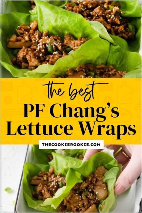 Prepare the perfect copycat version of PF Changs Lettuce Wraps with this simple, stress-free recipe. You need this fun and simple PF Changs Lettuce Wraps recipe in your life! Learn how to prepare a flavorful dish at home using simple ingredients, such as hoisin sauce, soy sauce, ground chicken, and butter lettuce. You can make these tasty appetizers with simple ingredients, such as ground chicken, grated ginger, and more. Pf Changs Lettuce Wraps Recipe, Changs Lettuce Wraps Recipe, Lettuce Wraps Pf Changs Recipe, Easy Chicken Lettuce Wraps, Lettuce Wrap Sauce, Pf Changs Lettuce Wraps, Pf Changs Chicken Lettuce Wraps, Vegetarian Lettuce Wraps, Wraps Recipes Easy