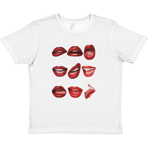 F1 Fits, Indie T Shirts, Collage Graphic, Lips Shirt, Graphic Baby Tee, Outfit Png, Baby Graphic Tees, 90s Era, 90s Shirts