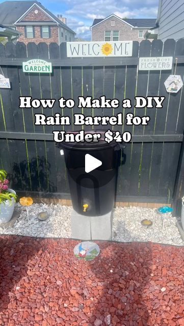 Collecting Rain Water For Plants, Diy Rain Catcher, How To Catch Rain Water, Diy Rain Barrel For Garden, Collect Rain Water For Garden, Making A Rain Barrel Diy, Diy Rainwater Collection, Ways To Collect Rain Water, How To Collect Rainwater