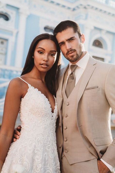 Sand Suit, Allure Bridal Couture, Rustic Groomsmen Attire, Allure Men, Costume Beige, Allure Couture, Debutante Ball, Wedding Dress Collection, Kleinfeld Bridal