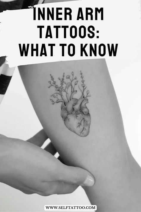 Embark on a journey through the world of inner arm tattoos with our informative article. Explore the benefits and considerations of this popular tattoo placement, from its potential for meaningful symbolism to the practicalities of healing and aftercare. Dive into our guide to inner arm tattoos and discover if this spot resonates with your personal style and preferences. Women Tattoo Placement, Bicep Tattoo Women, Self Tattoo, Tattoo Placement Arm, Inner Arm Tattoos, Unique Tattoos For Women, Heart And Flowers, Inner Bicep Tattoo, Inner Forearm Tattoo