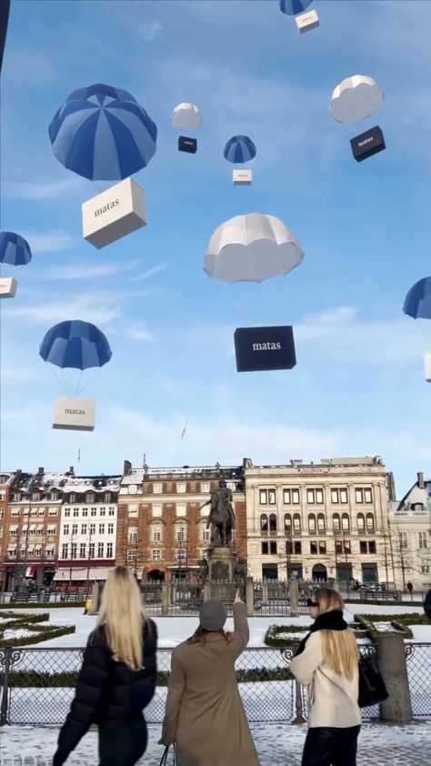 This creative advertising campaign for Matas utilized CGI, showcasing innovative advertising ideas in the realm of digital marketing.  We've collaborated with Matas to create a magical moment: a giant Matas packages delivered to Copenhagen, Denmark by parachutes ✨ #package #advertising #cgi #marketing #digitalart #art #design #motiondesign #graphicdesign #visualmedia #film #cinema #artgallery #adv #creative #video #animation #onlinemedia #vfx #3d #3Dmodelling Design Ads Creative, Christmas Marketing Campaign, Advertising Campaign Design, Creative Marketing Campaign, Digital Advertising Design, Mixed Reality, Ads Creative Advertising Ideas, Advertising Ideas, Digital Marketing Design