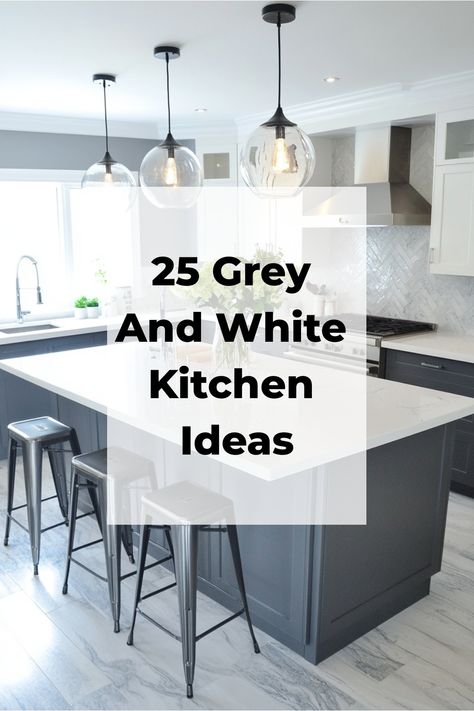 25 grey and white kitchen ideas for modern design. White Kitchen Gray Walls, Dove Gray Cabinets Kitchen, White Cabinet Grey Floor Kitchen, White Vs Grey Kitchen Cabinets, Kitchen Gray Walls White Cabinets, White And Charcoal Kitchen Cabinets, Kitchen Decor Gray Cabinets, White Kitchen With Grey Walls, Grey Walls White Cabinets Kitchen