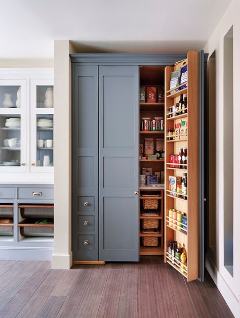 A perfectly designed kitchen cabinet is a wonderful thing, but so are these clever alternative storage ideas Stand Alone Pantry, Clever Kitchen Storage, Pantry Wall, Pantry Shelving, Small Kitchen Storage, Kitchen Pantry Storage, Kitchen Organization Pantry, Young House Love, Freestanding Kitchen