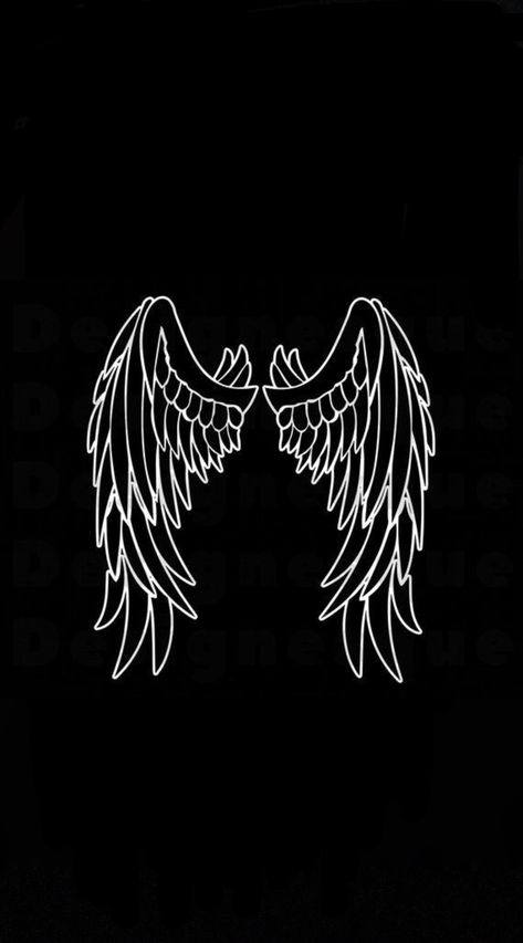 Angel Wings Black Background, Angel Wings Background, Wings Sketch, Cool Black Wallpaper, Angel Wings Drawing, Black And White Wallpaper Iphone, Decent Wallpapers, Wings Wallpaper, Cover Pics For Facebook