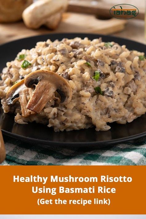 Basmati Rice Dishes, Rice Dishes Recipes, Basmati Rice Recipes, Risotto Dishes, Mushroom Risotto Recipes, Mushroom Rice, Ayurvedic Recipes, Risotto Recipe, Veggie Delight