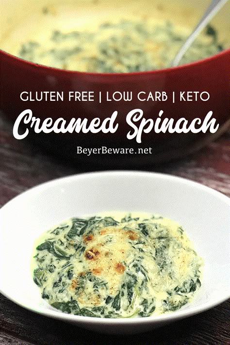 Keto Creamed Spinach, Keto Spinach, Creamed Spinach Recipe, Steamed Spinach, Keto Veggies, Spinach Cheese, Rice And Chicken, Spinach Recipe, Keto Cream