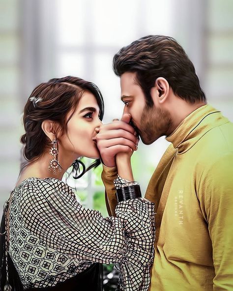 Prabhas Actor, Prabhas Pics, Radhe Shyam, Movie Love Quotes, Pooja Hegde, Bollywood Couples, Cute Black Wallpaper, Love Couple Photo, Boy Poses