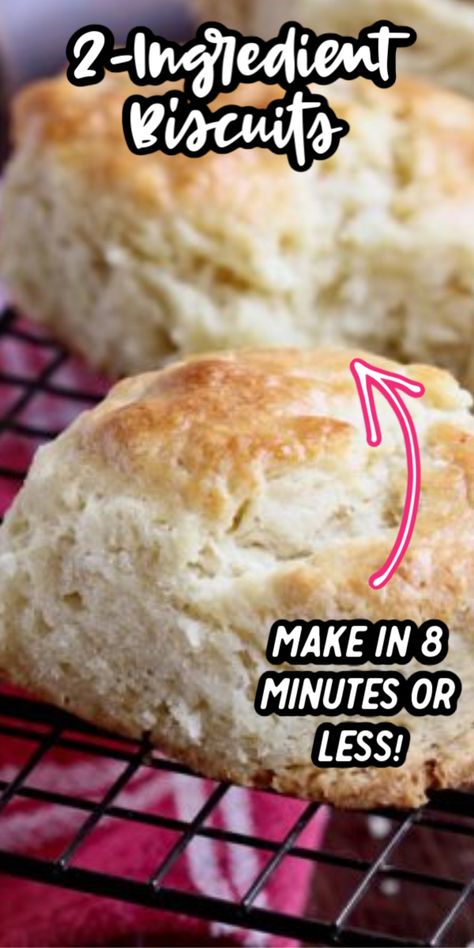 Two Ingredient Biscuits, Simple Biscuits, 2 Ingredient Biscuits, Lobster Biscuits, Easy Homemade Biscuits, Red Lobster Biscuits, Homemade Biscuits Recipe, Easy Biscuit Recipe, 2 Ingredient Recipes