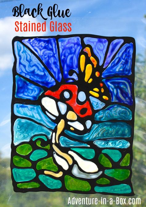 Make imitation stained glass with black glue! Try this unique craft technique with kids and create numerous window decorations and suncatchers. I’ve tried many different ways of making imitation stained glass. I have never tried the real thing, true, what with all my other crafting hobbies, but have always liked to paint the odd design …