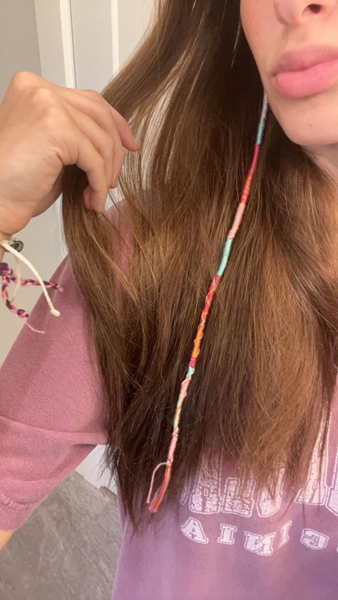 Hair Wraps Inspiration, Hair Wrap Colour Combos, Hair Wrap Inspo Summer, Summer Hair Wrap Color Ideas, Hair Wraps Thread Ideas Blonde Hair, Cute Hair Wrap Colors, Summer Hair Braids With String, Hair Wrap Ideas Summer, Hair Raps Ideas Summer